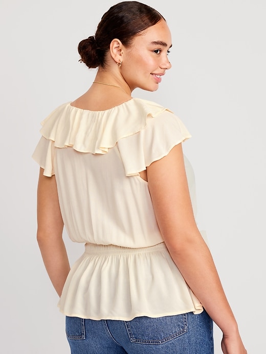 Image number 6 showing, Waist-Defined Ruffled Top