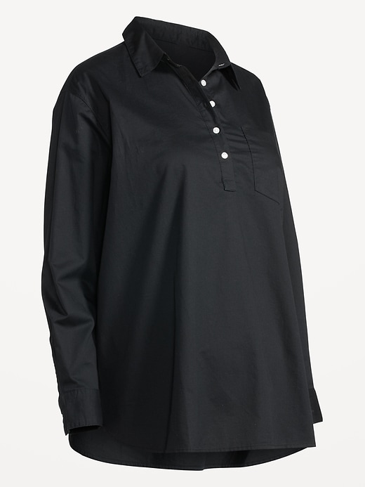 Image number 7 showing, Maternity Boyfriend Popover Shirt