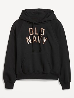 Oversized Fleece Logo Graphic Hoodie