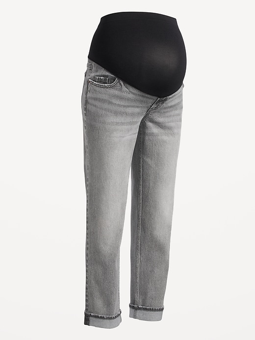 Image number 4 showing, Maternity Full-Panel Boyfriend Jeans
