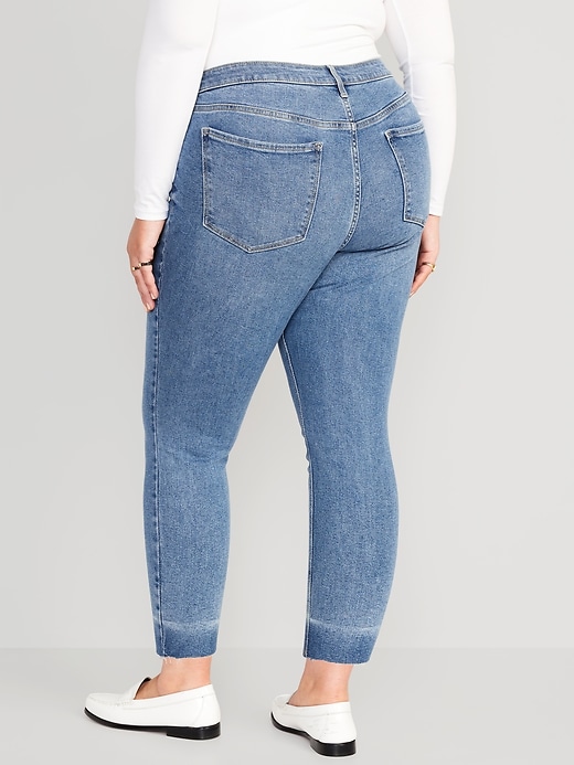 Mid-Rise Rockstar Super-Skinny Cut-Off Ankle Jeans | Old Navy