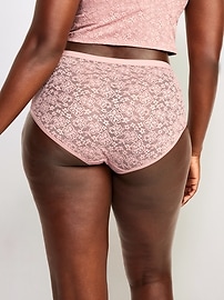 View large product image 6 of 8. High-Waisted Lace Bikini Underwear