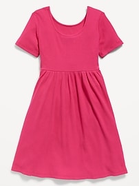 View large product image 4 of 4. Short-Sleeve Rib-Knit Dress for Girls