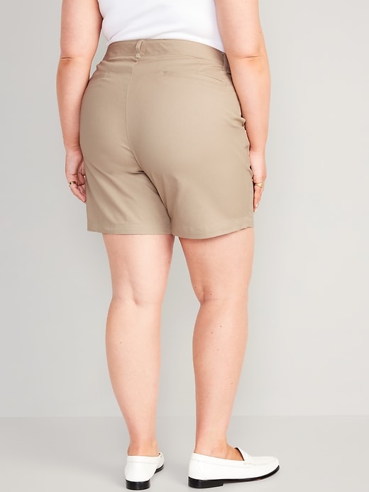 Image number 8 showing, High-Waisted Uniform Bermuda Shorts -- 7-inch inseam