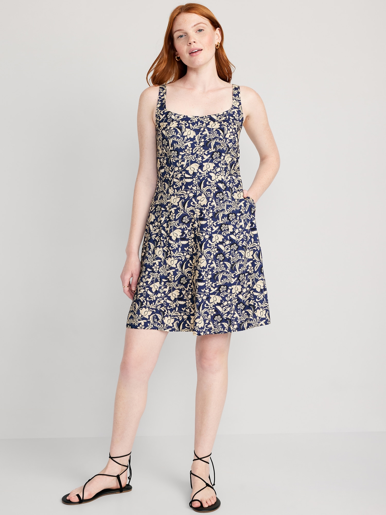 Fit And Flare Cami Mini Dress Old Navy