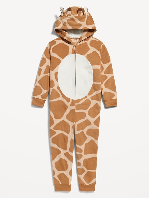 View large product image 2 of 3. Gender-Neutral Giraffe One-Piece Costume for Kids
