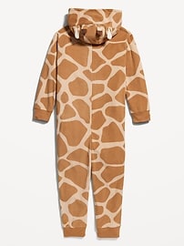 View large product image 3 of 3. Gender-Neutral Giraffe One-Piece Costume for Kids