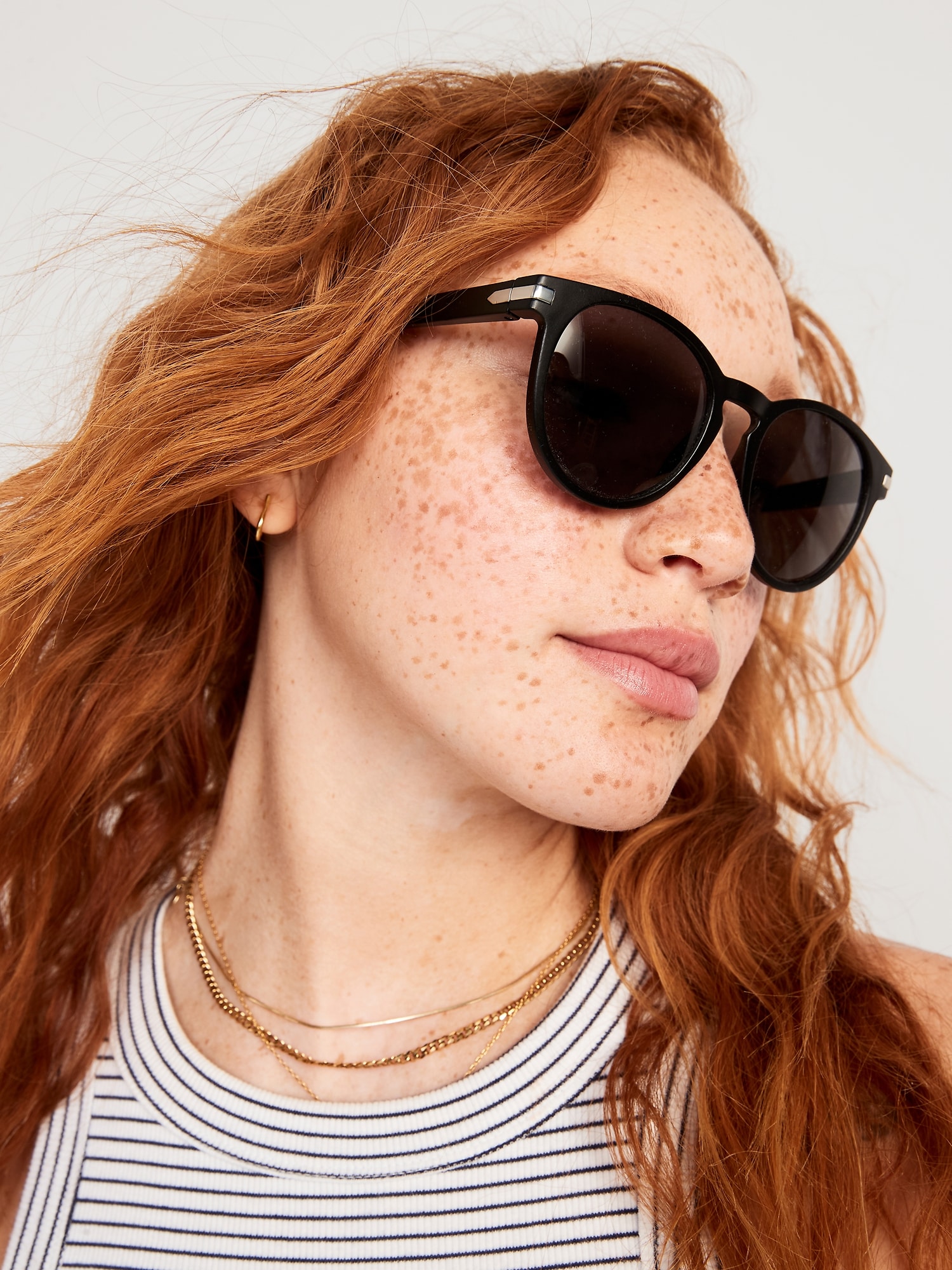 Oversized Gold Trimmed Cat Eye Sunglasses Old Navy