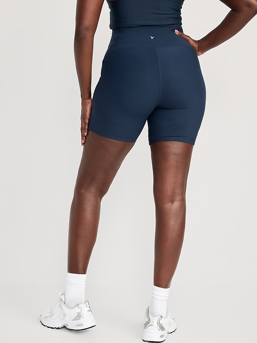 Image number 6 showing, Extra High-Waisted PowerLite Lycra® ADAPTIV Biker Shorts -- 6-inch inseam