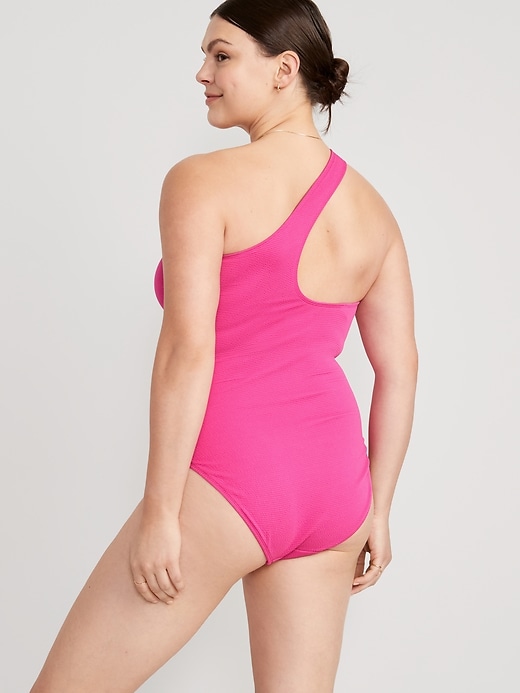 Image number 6 showing, One-Shoulder Pucker Swimsuit for Women