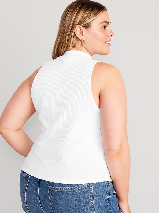 Image number 8 showing, Fitted Sleeveless Mock-Neck Top
