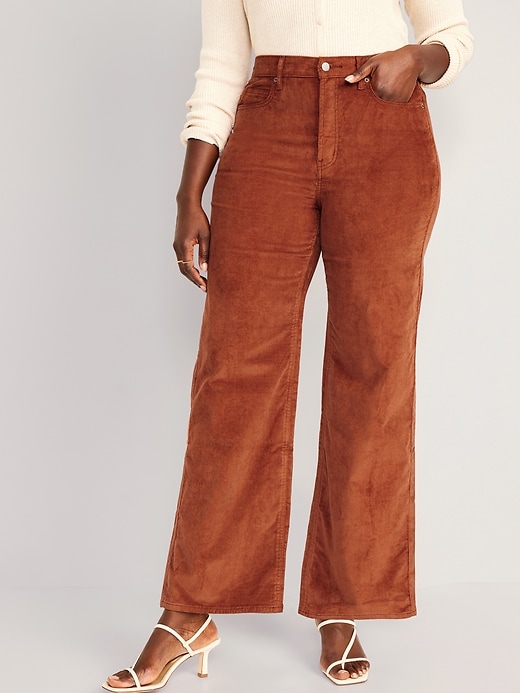 Image number 5 showing, Higher High-Waisted Wide-Leg Corduroy Pants