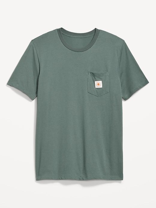 View large product image 1 of 2. Soft-Washed Graphic Pocket T-Shirt