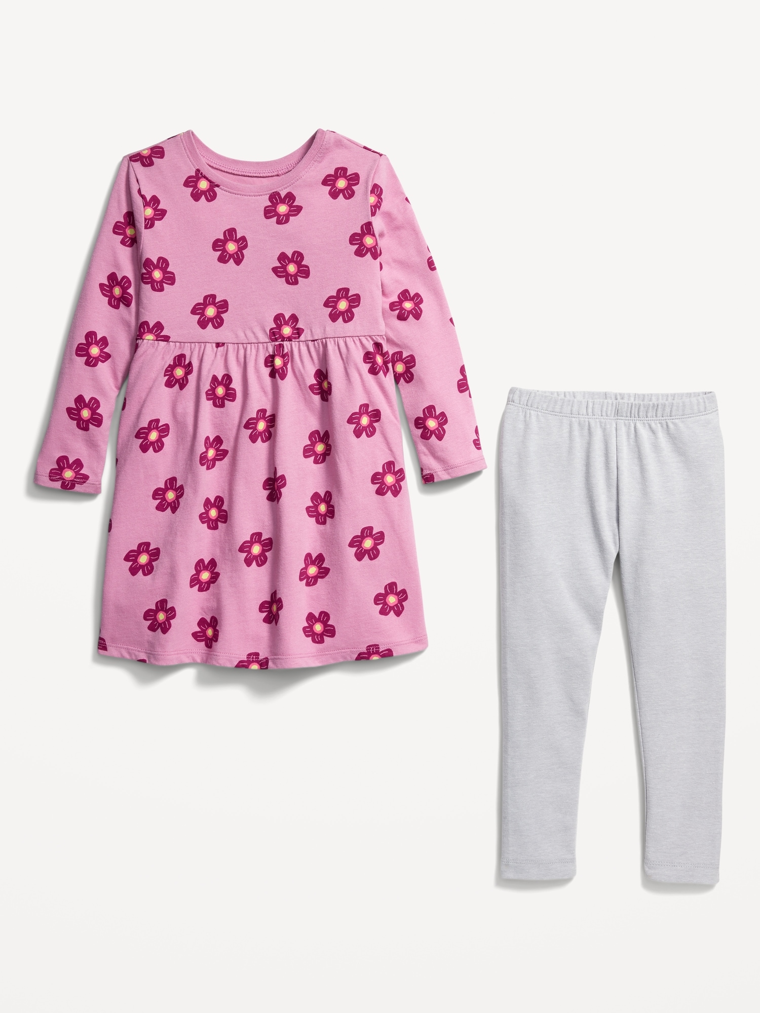 Short-Sleeve Dress & Leggings 2-Pack for Toddler Girls