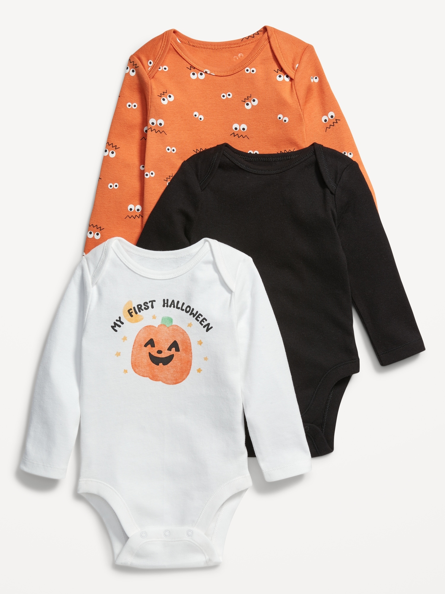 3-Pack Unisex Long-Sleeve Bodysuit for Baby | Old Navy