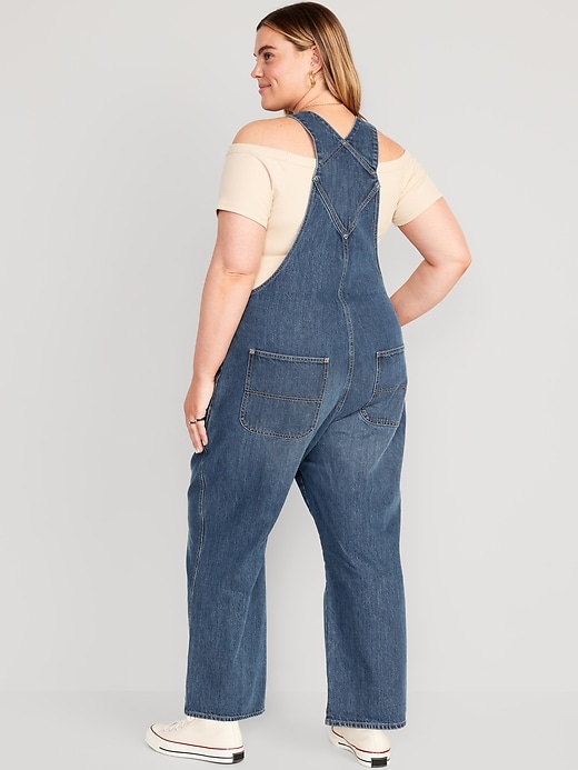 Image number 8 showing, Baggy Wide-Leg Jean Overalls