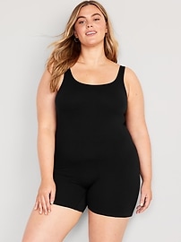 View large product image 7 of 8. Seamless Rib-Knit Bodysuit -- 6-inch inseam