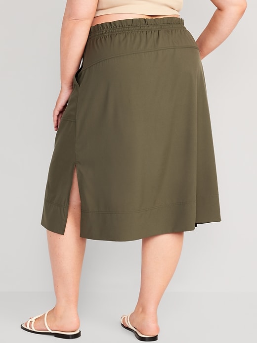 Image number 8 showing, High-Waisted StretchTech Packable Midi Skirt