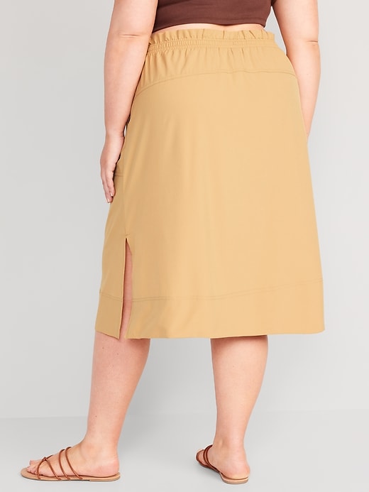 Image number 8 showing, High-Waisted StretchTech Packable Midi Skirt