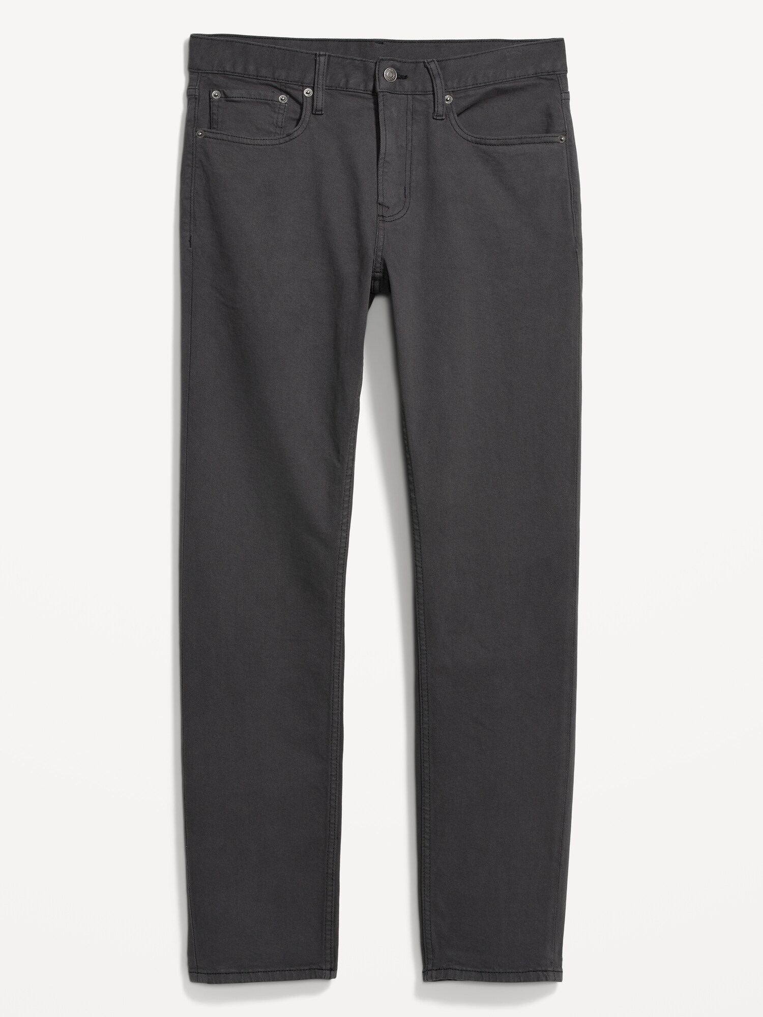 Мужские брюки Old Navy Slim Built-In Flex Five-Pocket, цвет: Тёмный серый — фото 4