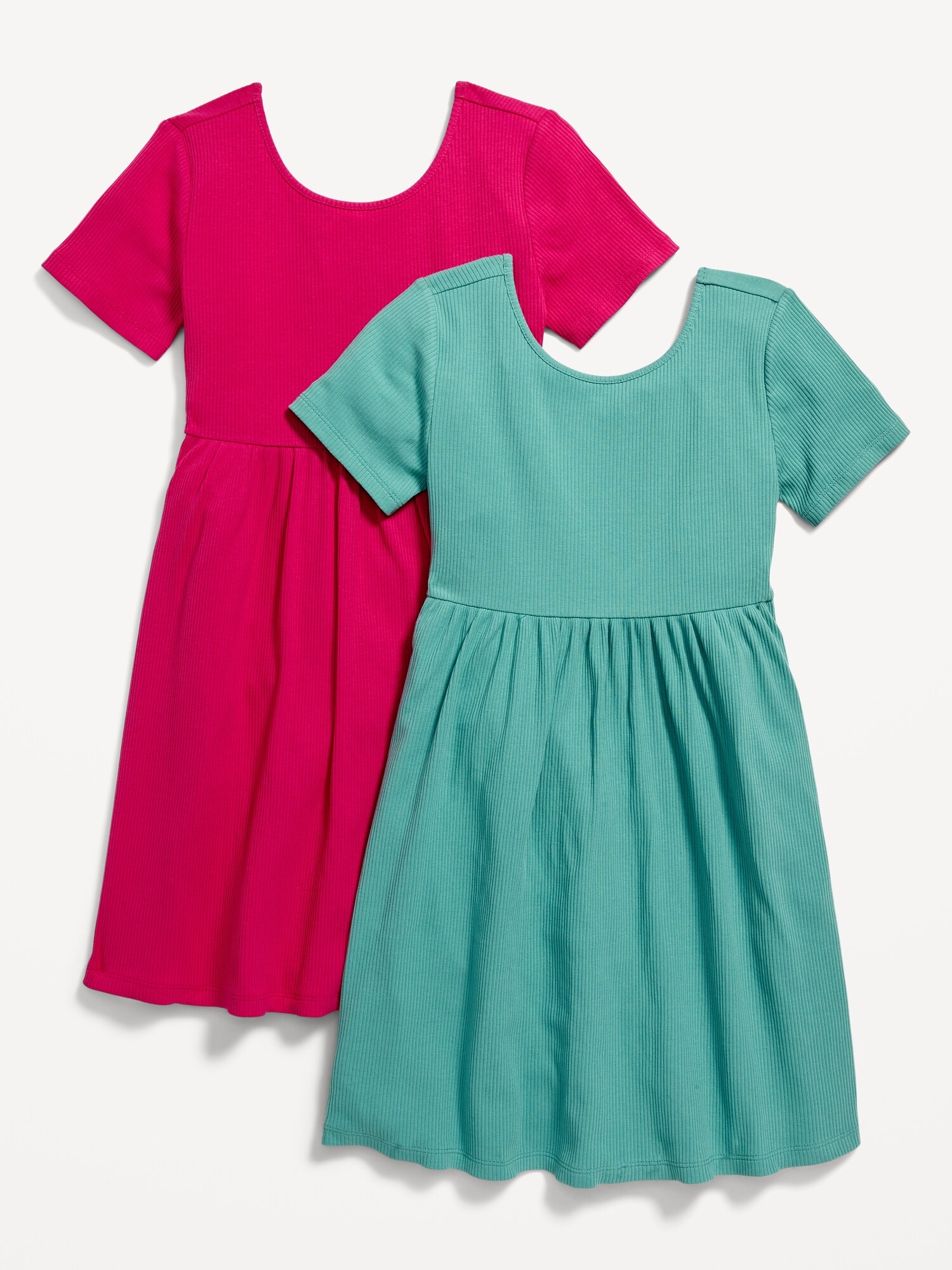 Short-Sleeve Rib-Knit Dress 2-Pack for Girls