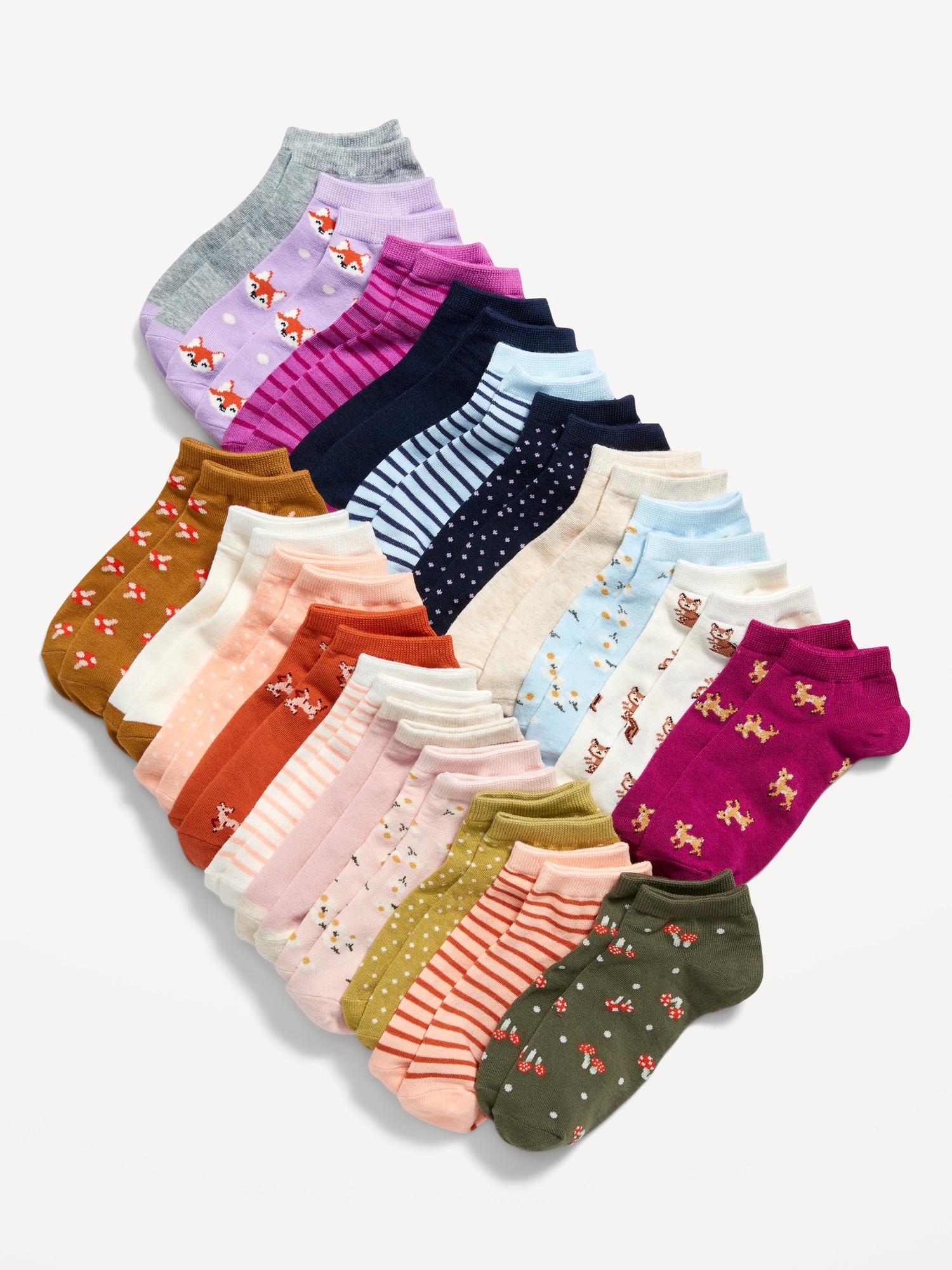 Ankle Socks 20-Pack for Girls