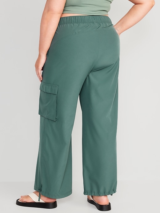 Image number 8 showing, High-Waisted StretchTech Wide-Leg Cargo Pants