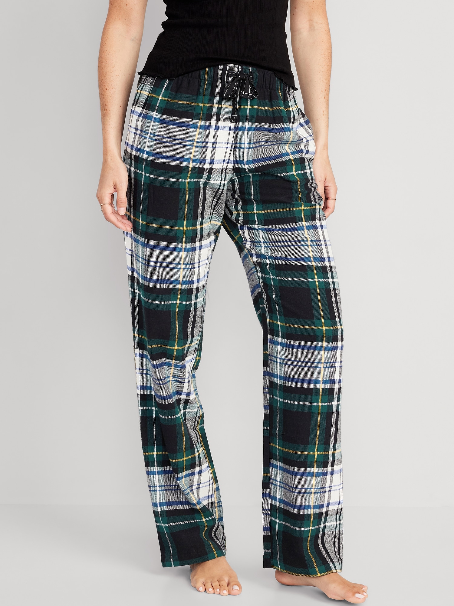Old Navy Mid-Rise Flannel Pajama Pants multi. 1