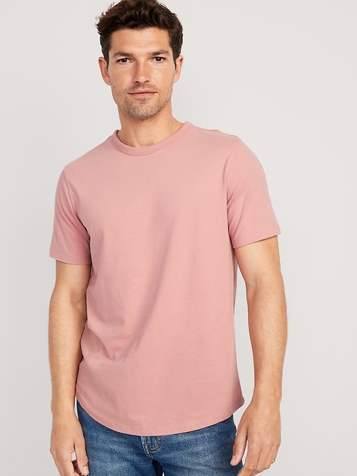 Image number 1 showing, Soft-Washed Curved-Hem T-Shirt