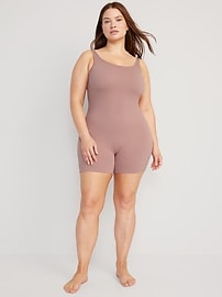 View large product image 7 of 8. Seamless Rib-Knit Bodysuit -- 6-inch inseam