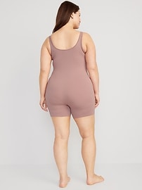 View large product image 8 of 8. Seamless Rib-Knit Bodysuit -- 6-inch inseam