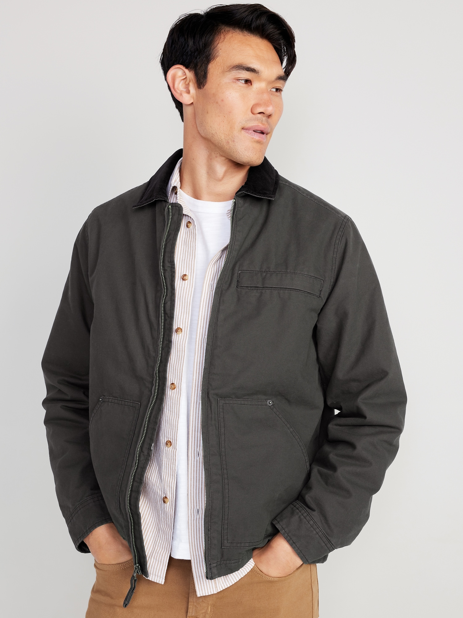 Canvas Cozy-Lined Barn Coat for Men | Old Navy