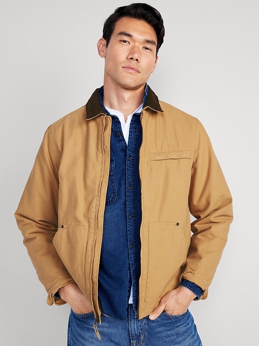 Image number 1 showing, Cozy-Lined Canvas Barn Coat