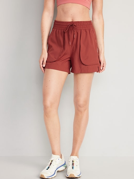 Image number 1 showing, High-Waisted StretchTech Shorts -- 4-inch inseam