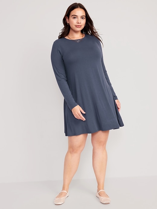 Long Sleeve Mini Swing Dress Old Navy