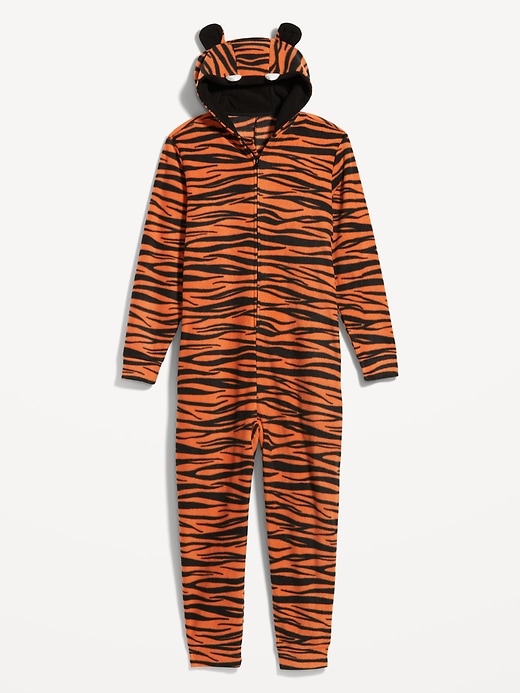 Image number 4 showing, Matching Tiger One-Piece Pajamas