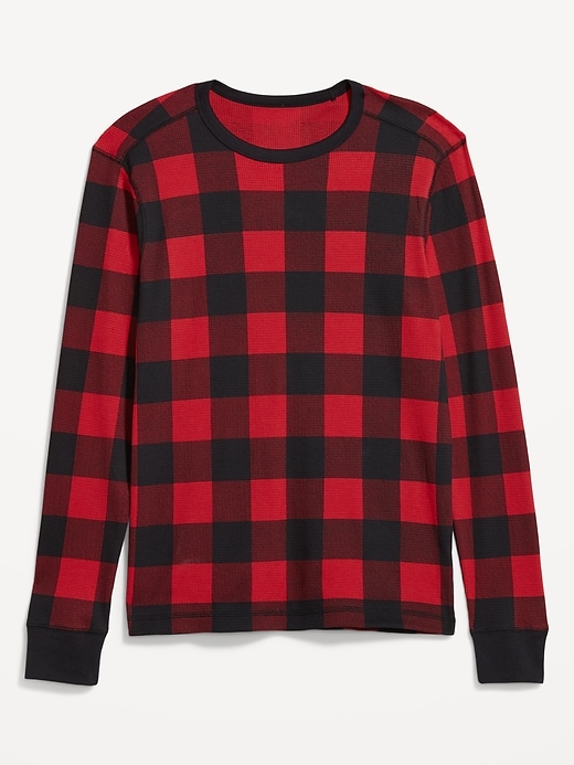 Image number 4 showing, Thermal-Knit Long-Sleeve Plaid T-Shirt