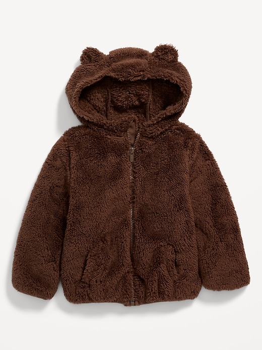 View large product image 1 of 1. Unisex Critter Zip-Front Hooded Jacket for Toddler