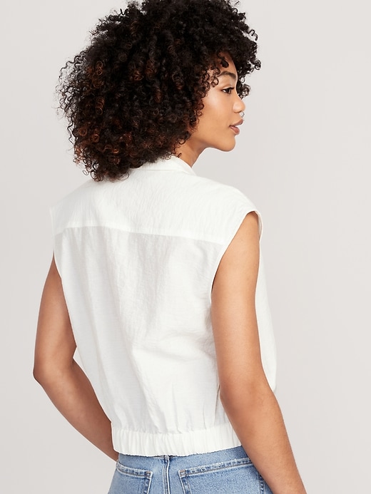 Image number 2 showing, Dolman-Sleeve Twist-Front Cropped Shirt