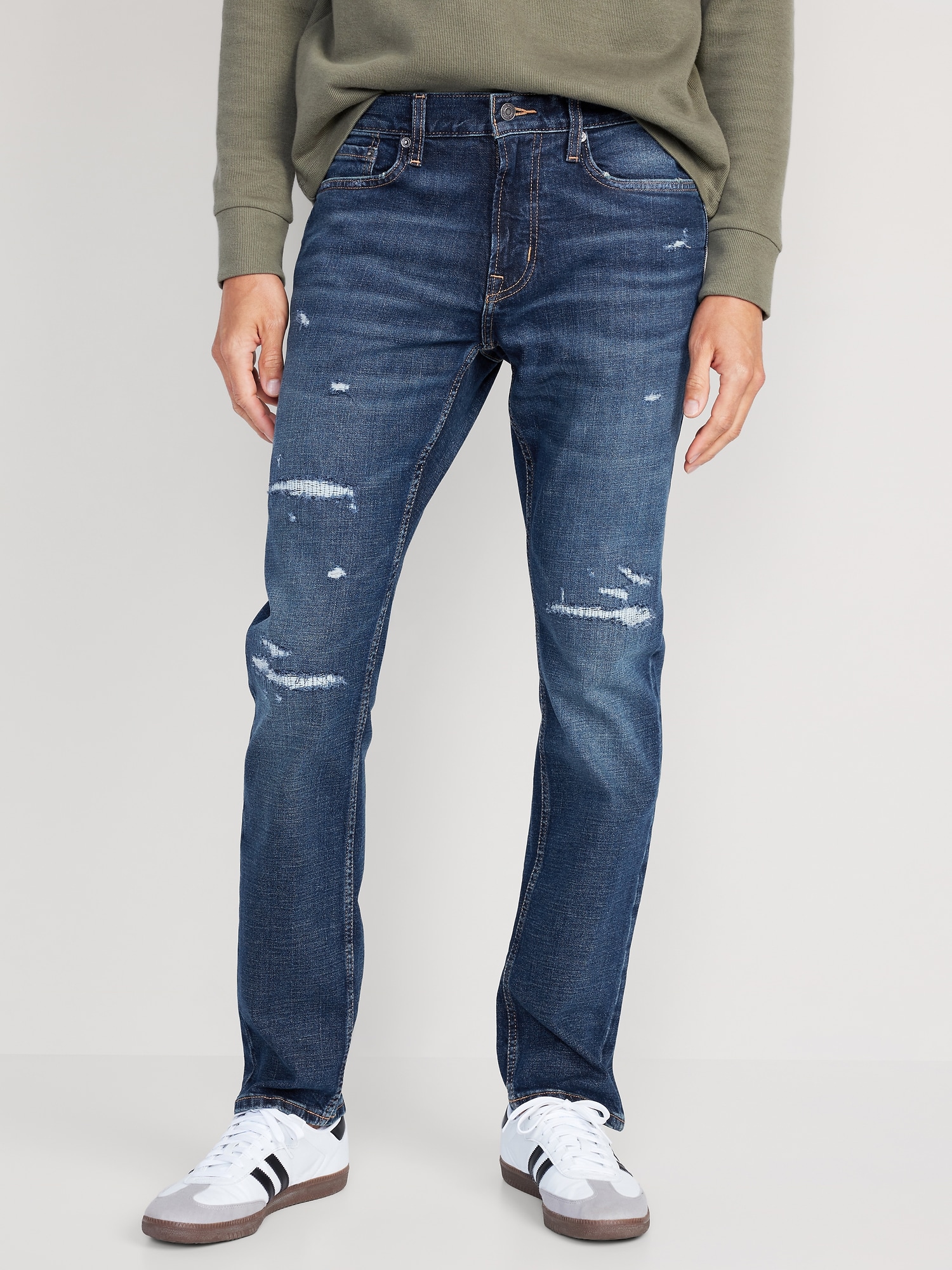 old navy dark wash opp slim jeans waist 32 L 30
