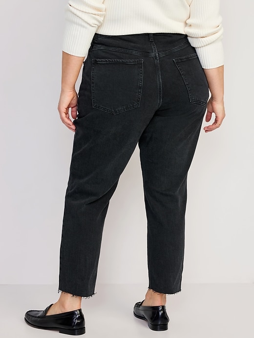 Curvy High-Waisted Button-Fly OG Straight Cut-Off Jeans | Old Navy