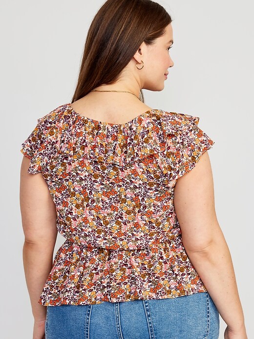 Image number 8 showing, Waist-Defined Ruffled Top