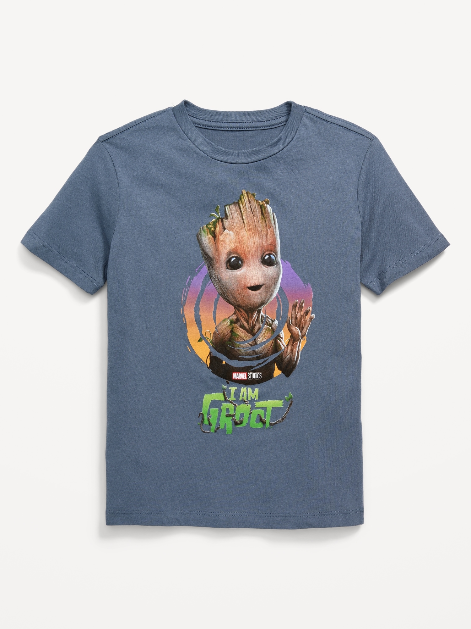 Gender-Neutral Marvel™ Am Groot" Graphic T-Shirt for Kids | Navy