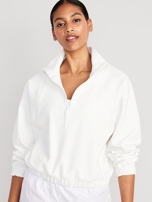 Image number 1 showing, Dynamic Fleece Oversized Half Zip Sweatshirt