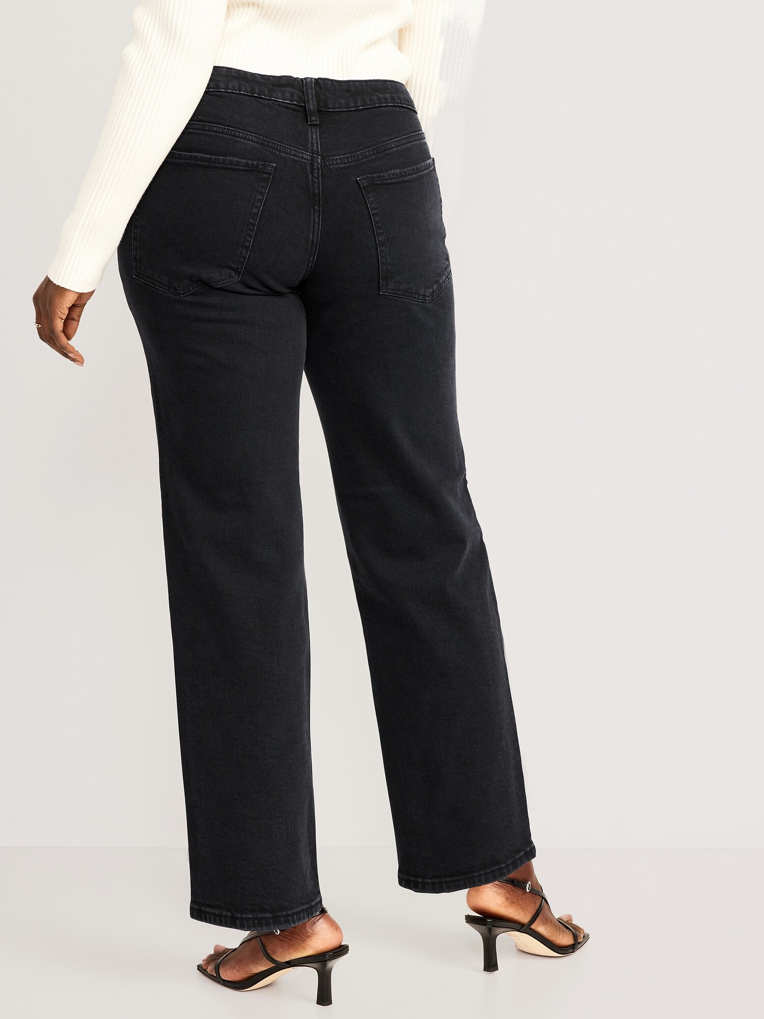 Low-Rise OG Loose Black Jeans | Old Navy