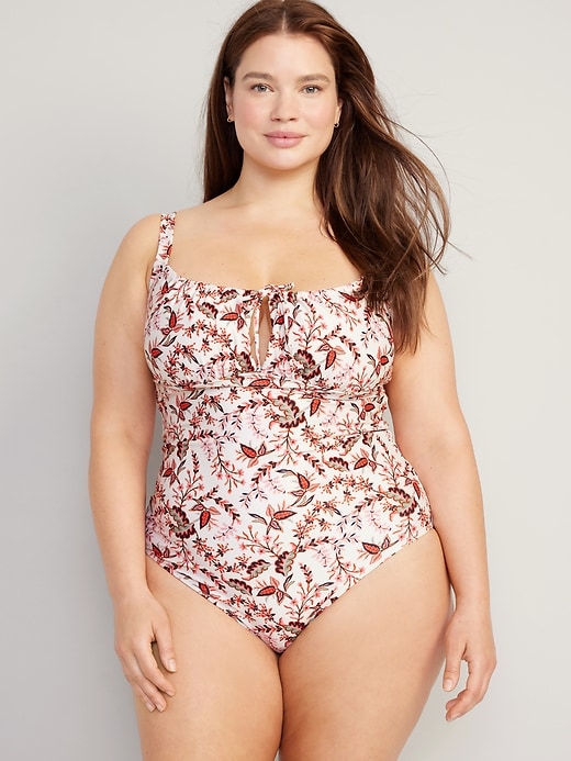Image number 7 showing, Cinched-Tie One-Piece Swimsuit