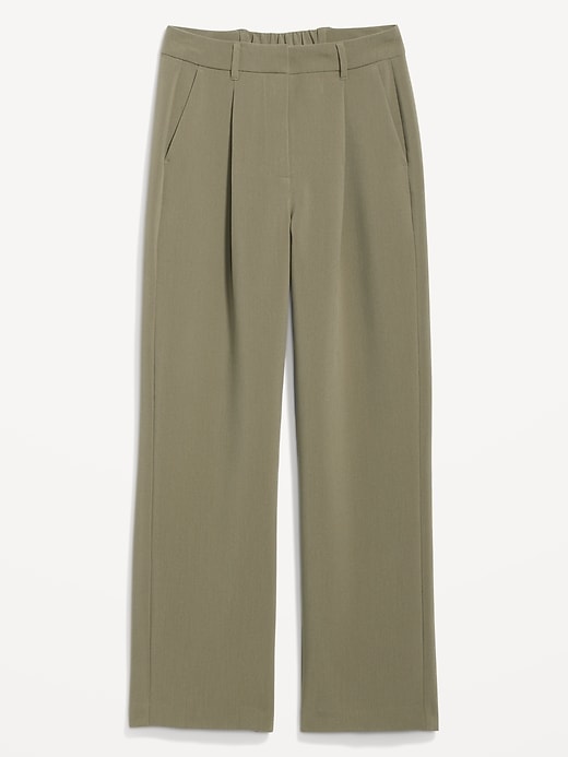 Image number 4 showing, Extra High-Waisted Taylor Wide-Leg Trouser Suit Pants