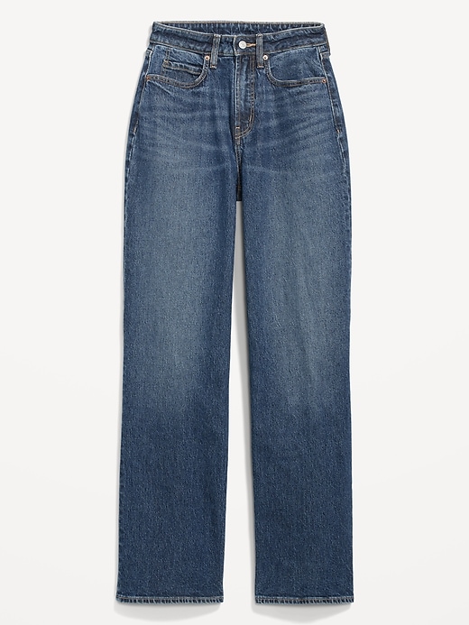 Image number 4 showing, Curvy Extra High-Waisted Wide-Leg Jeans