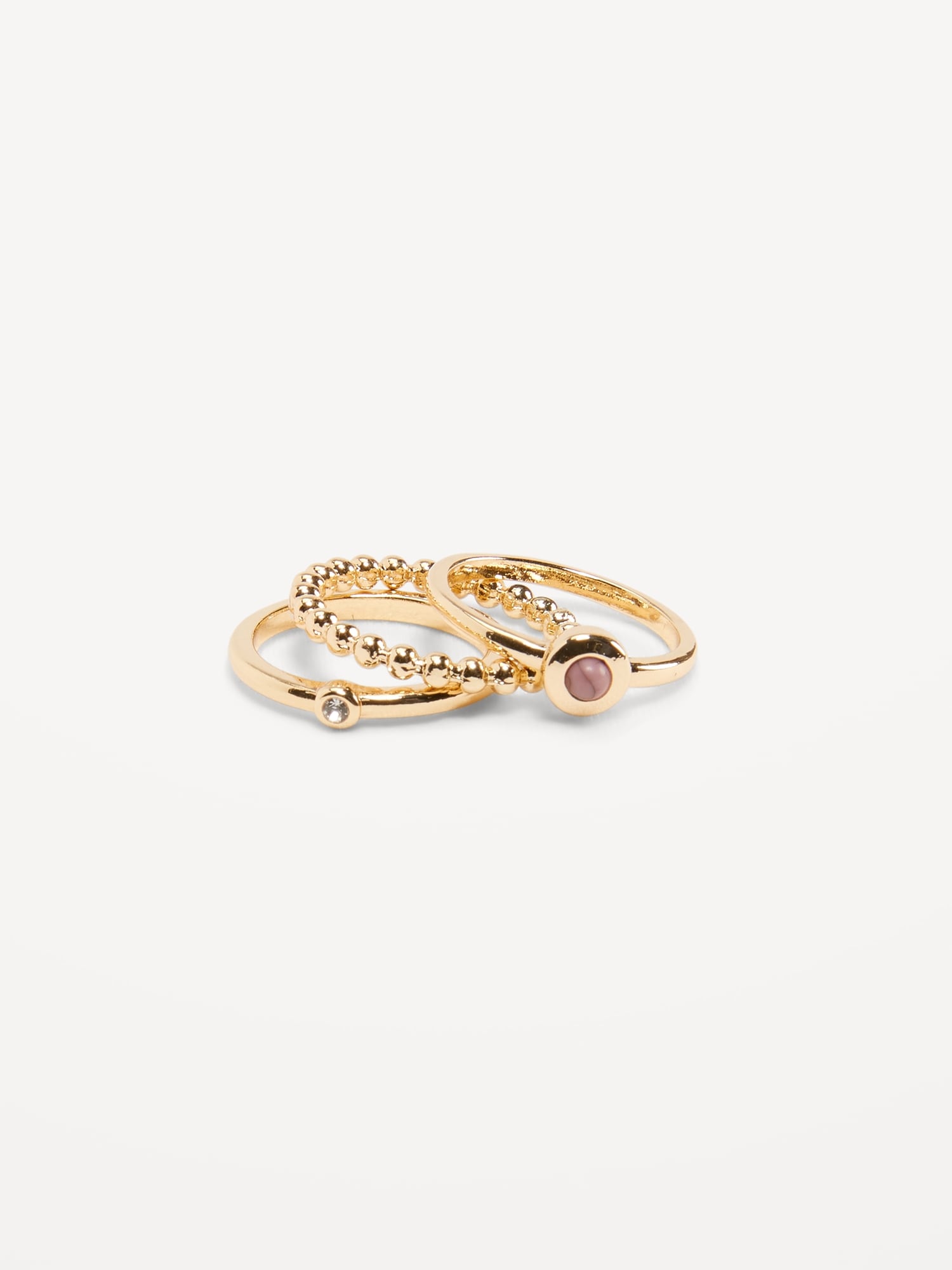 Gold-Plated Ring 3-Pack for Women