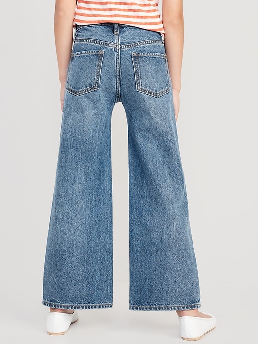 View large product image 2 of 5. High-Waisted Baggy Ripped Wide-Leg Jeans for Girls